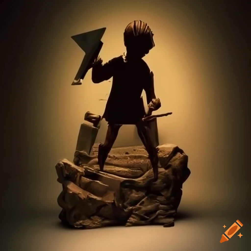 metal sculpture inspired by Zelda game