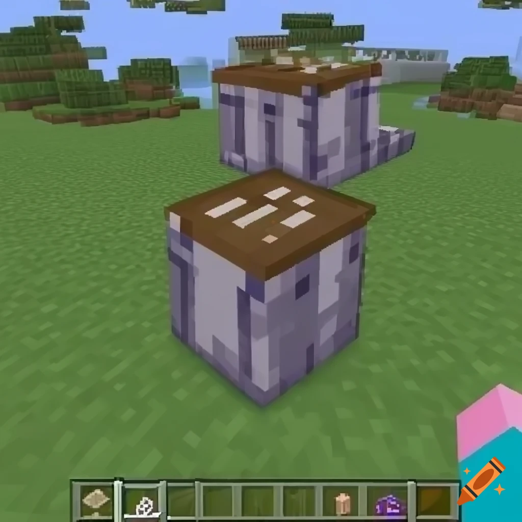Screenshot of a vanilla minecraft world