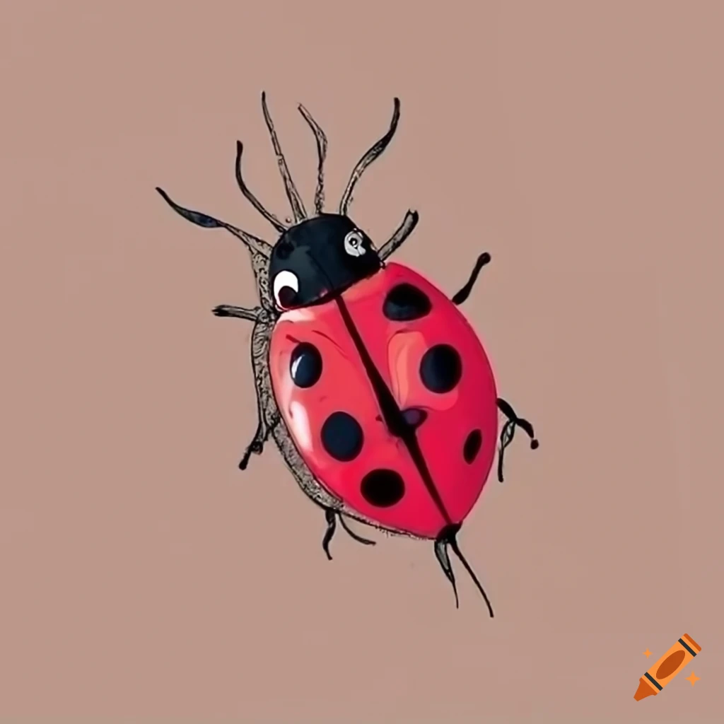 Drawing foreshortened insects: Seven-spotted Ladybug • John Muir Laws