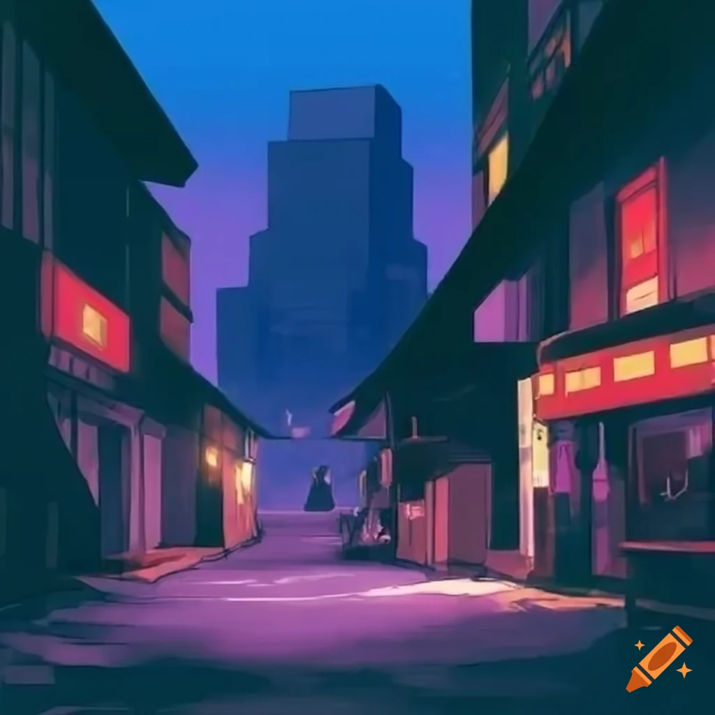 Anime Street City View Anime Scene HD Matte Finish Poster Print Paper Print  - Animation & Cartoons posters in India - Buy art, film, design, movie,  music, nature and educational paintings/wallpapers at Flipkart.com