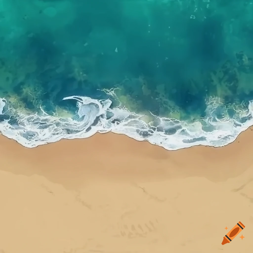 anime beach wallpaper with gentle waves