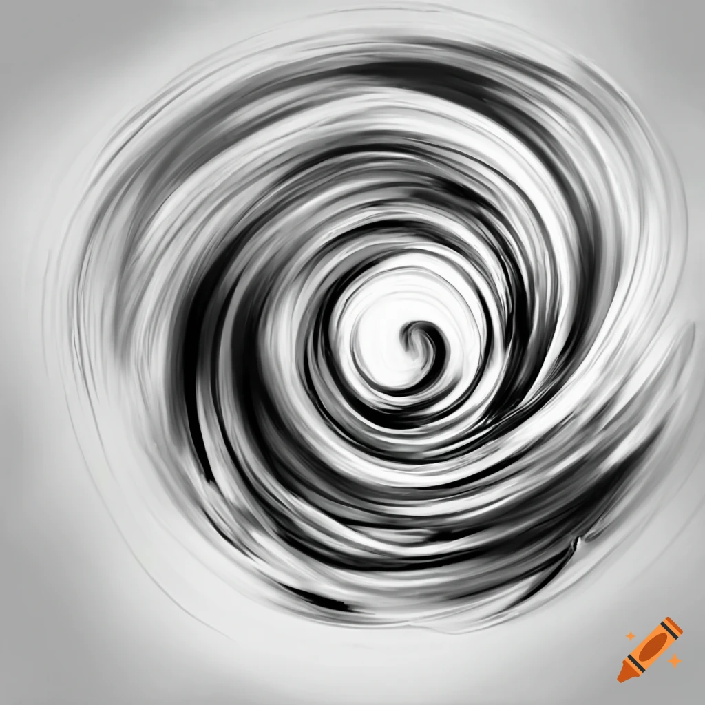 Abstract black and white swirl on Craiyon