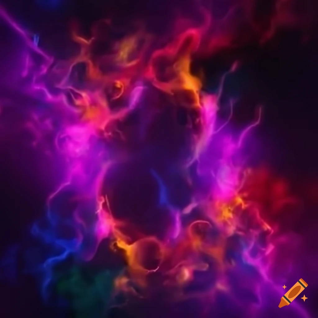 Colorful explosive background with neon effects