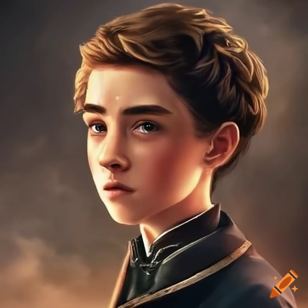 image of a brave and handsome young hero
