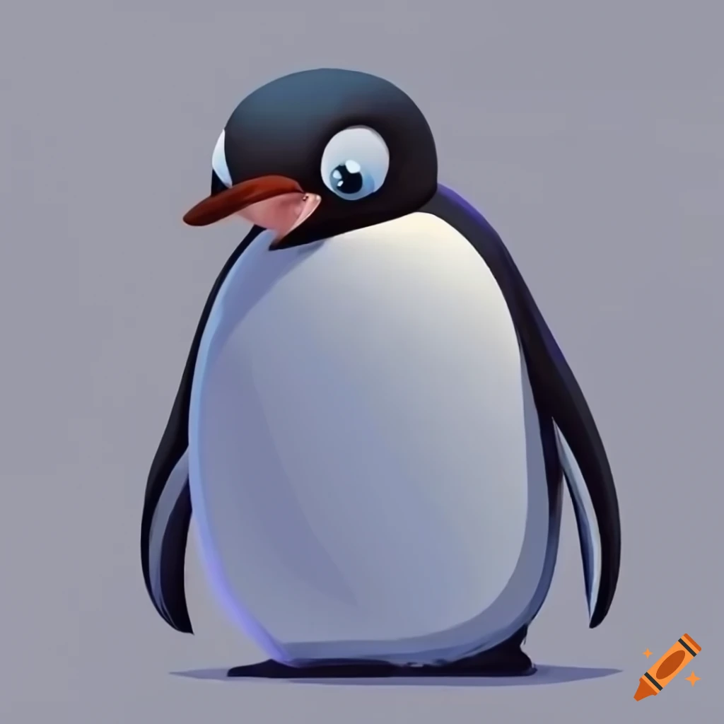 funny cartoon penguin