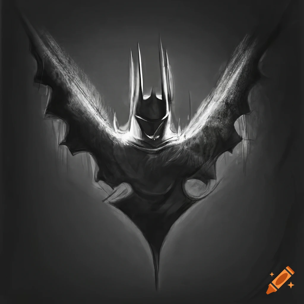 A bat logo for batman never seen before. i want it scary on Craiyon