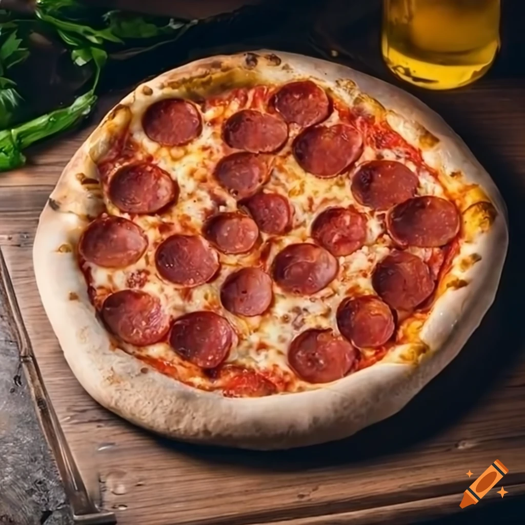delicious pepperoni pizza
