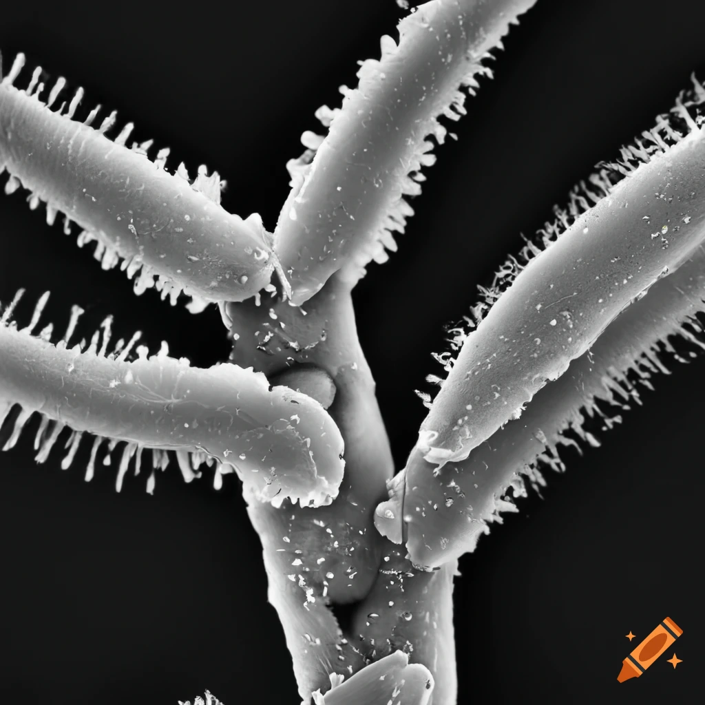 black and white scanning electron microscopy of a goat willow flower