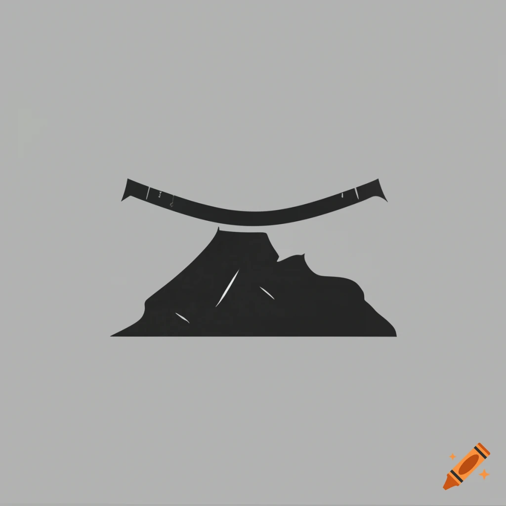 minimalist logo design of a katana in the ground