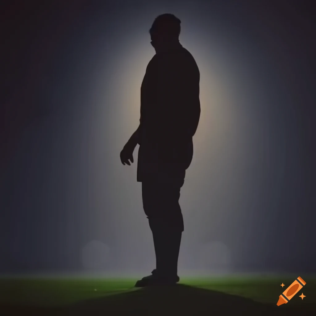 shadow of a football coach