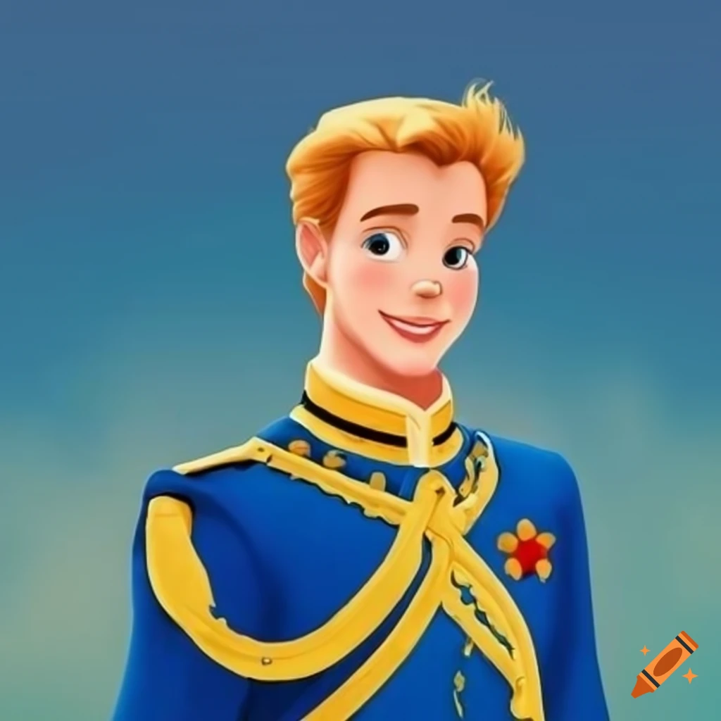 illustration of a Swedish prince as a Disney character