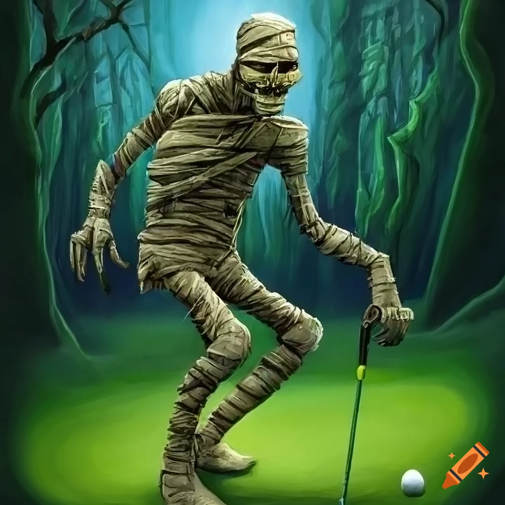 Sinister monster golf art by greg rutkowski on Craiyon