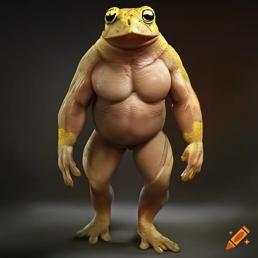 Hyper-realistic artwork of a fusion between John Cena and Morogoro tree toad