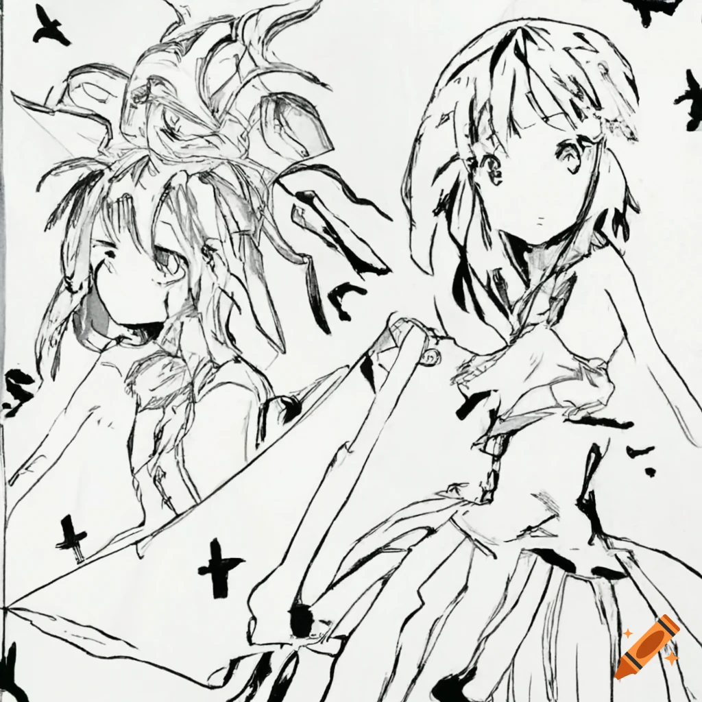 scanned pages of a fashion magazine with magical girl dress designs