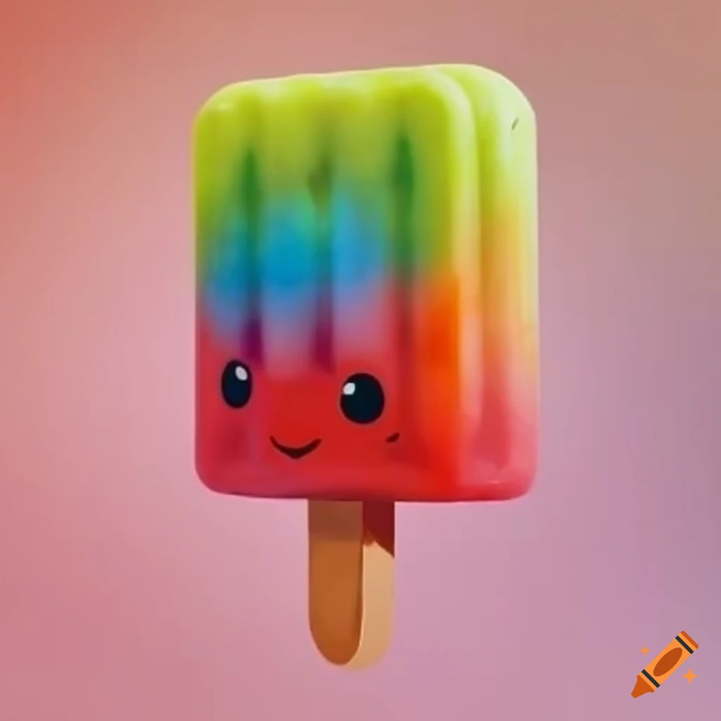 Funny popsicle wearing a crown on Craiyon