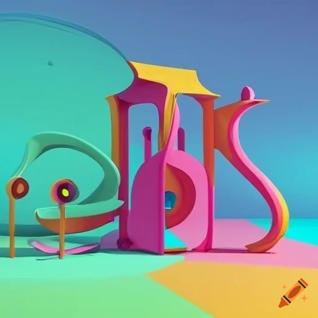 colorful and surreal playground