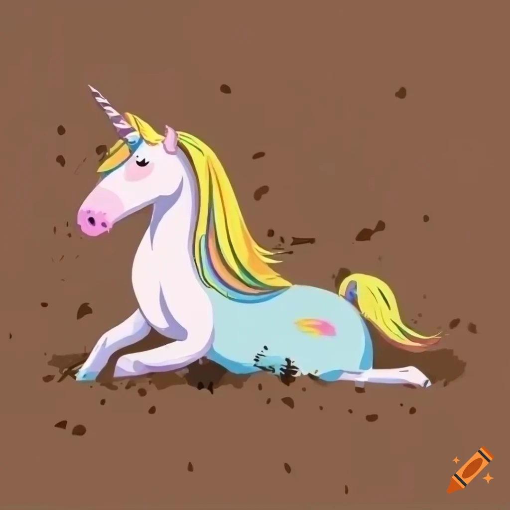 colorful-unicorn-sinking-into-mud-on-craiyon
