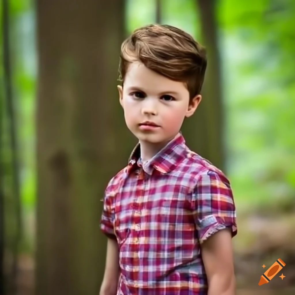 portrait of young Sheldon in nature