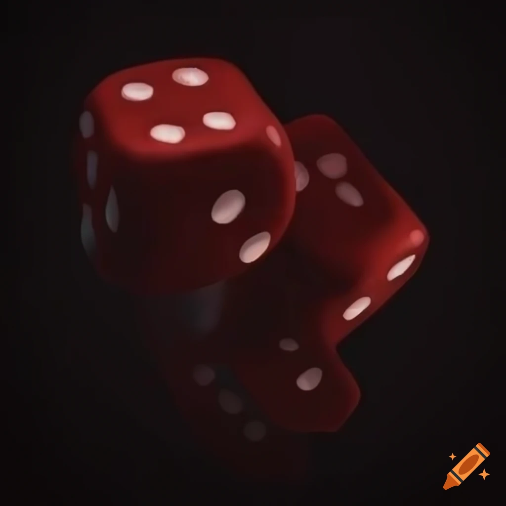 red dice being thrown on a dark background