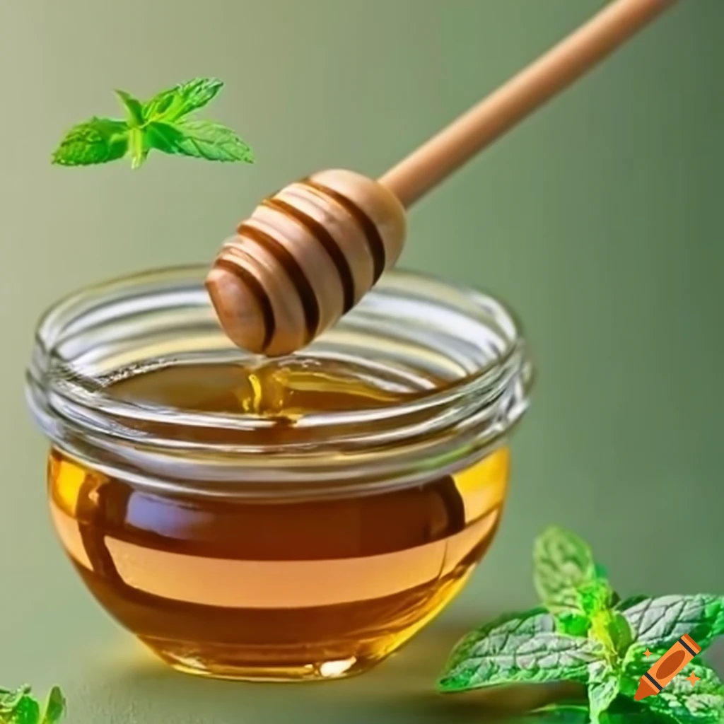 Mint flavored honey on Craiyon
