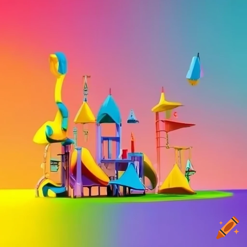 colorful and surreal playground
