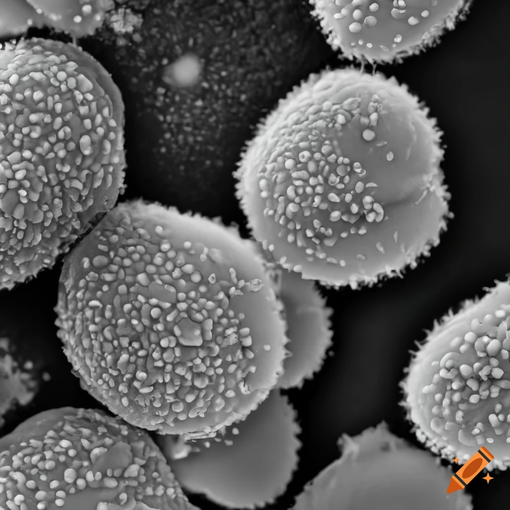 black and white microscopy image of lichen