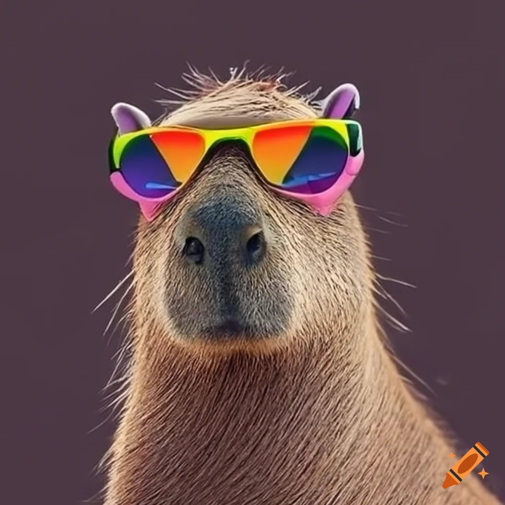 capybara wearing sunglasses