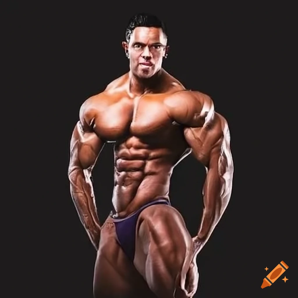 Bodybuilder showcasing muscular physique on Craiyon