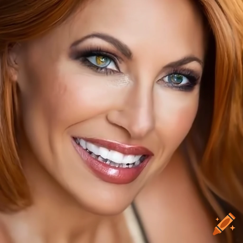 Closeup Glamour Photo Of Darya Folsom At Age 50 On Craiyon