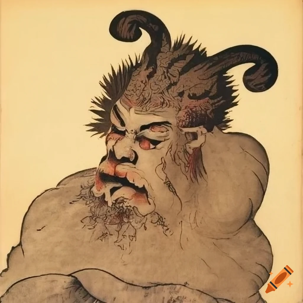 Monster warrior with one eye wielding a sword in a mountain setting ...