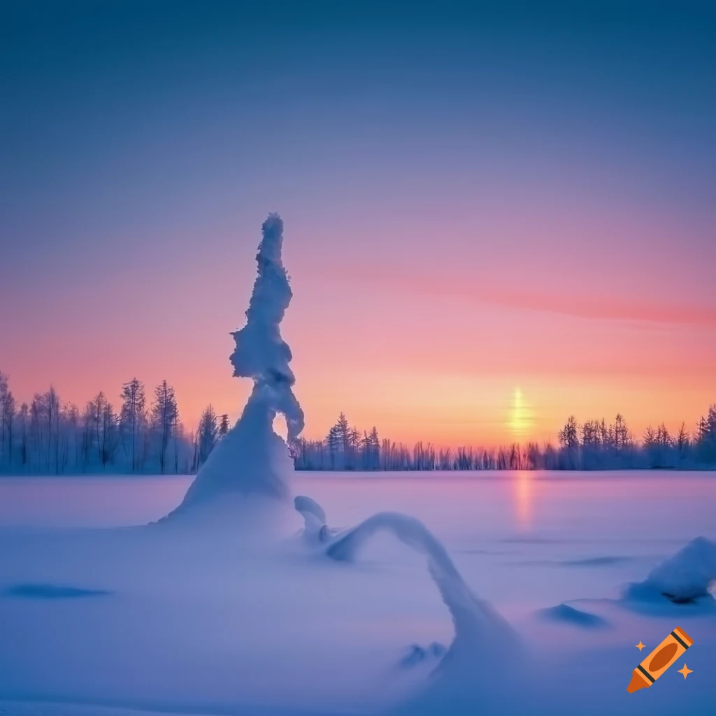 Winter Landscape In Finland