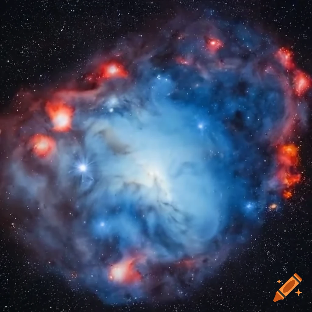 Spectacular cosmic explosion in nova galaxy on Craiyon