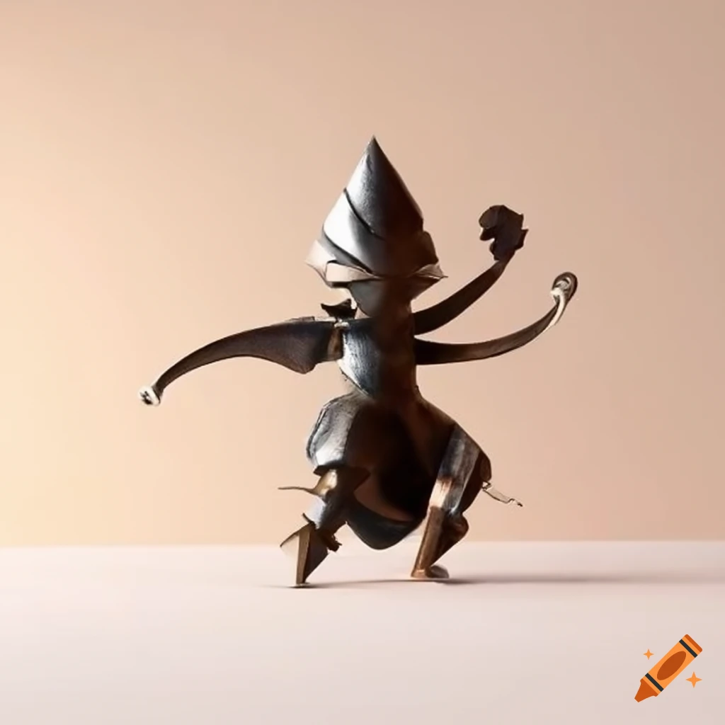 minimalist metal sculpture of a Zelda game