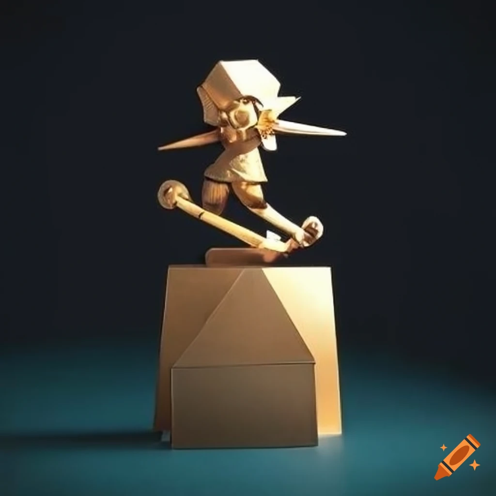minimalist metal sculpture inspired by Zelda