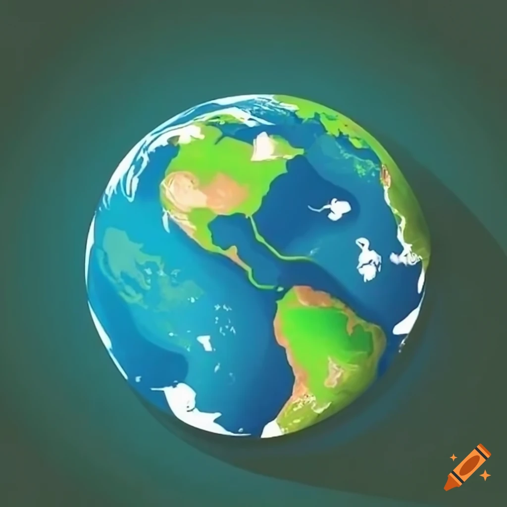 symbol of a green and sustainable Earth