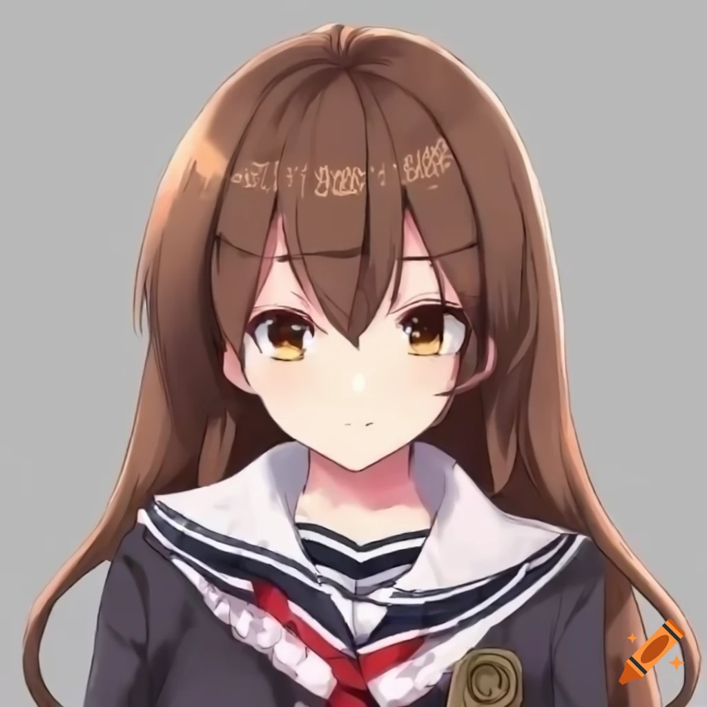 detailed anime girl saying hello