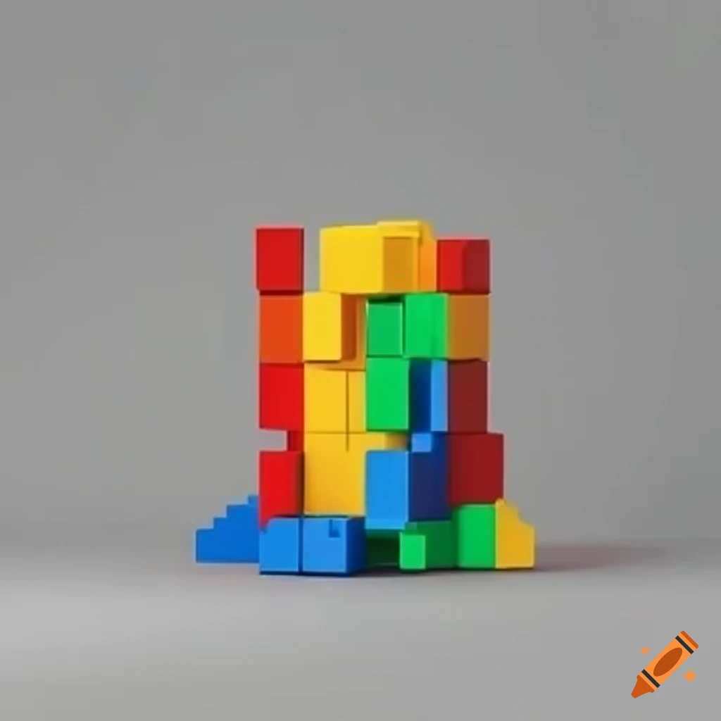 Colorful building blocks on craiyon