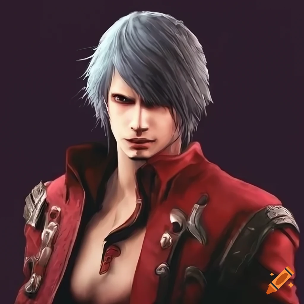 Cosplay of young dante from devil may cry on Craiyon
