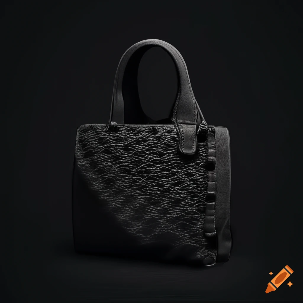 sophisticated black bag with abstract contours