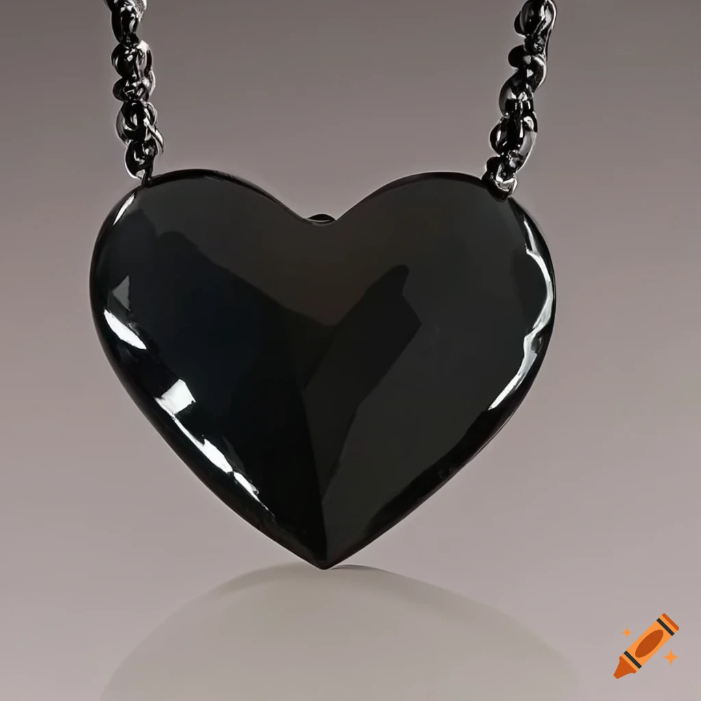Belle Artique Sterling Silver 4.5ctw Black Onyx Heart 18