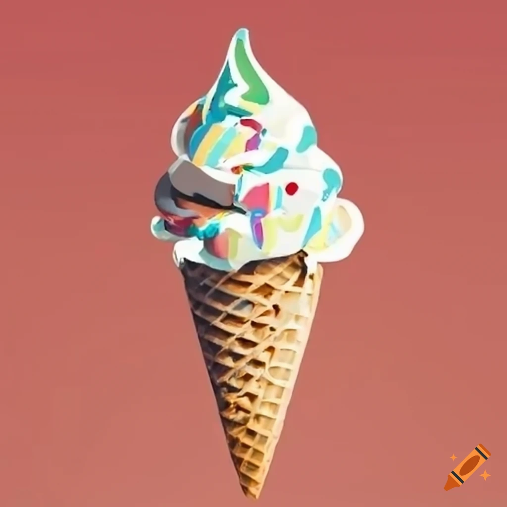 Image Of Ice Cream Cones Working Together On Craiyon