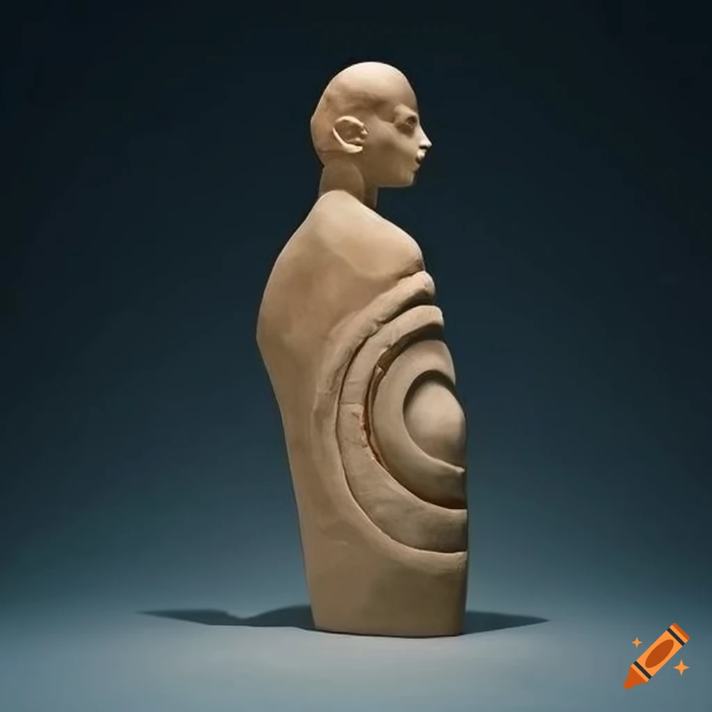 Minimalist sculpture of a village square by norman rockwell