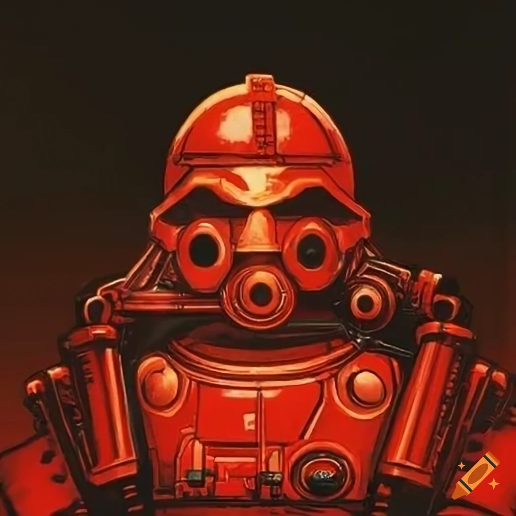 Red Tank Sci fi Artwork From The 70s On Craiyon