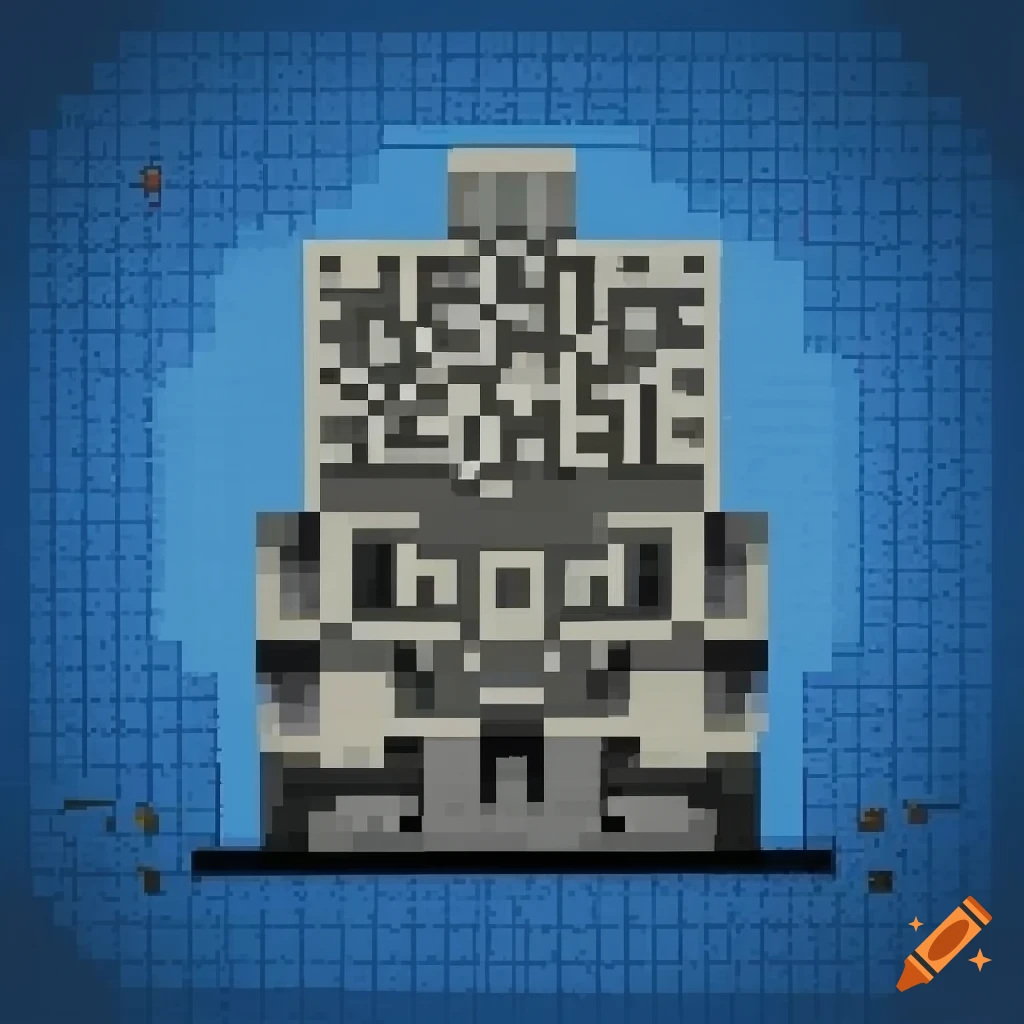 Qr code palace in pixel art style on Craiyon