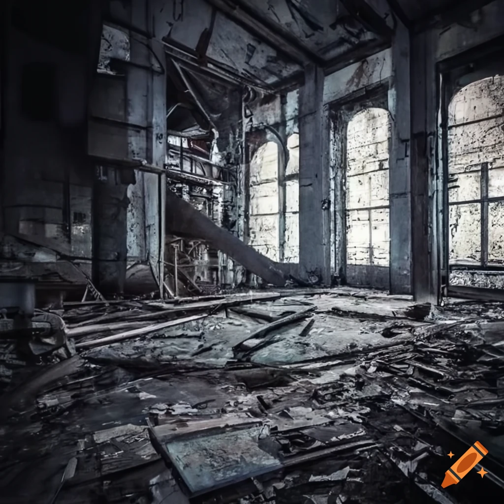 inside an abandoned factory