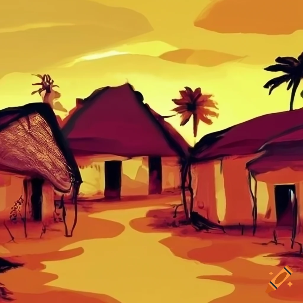 image of an African village