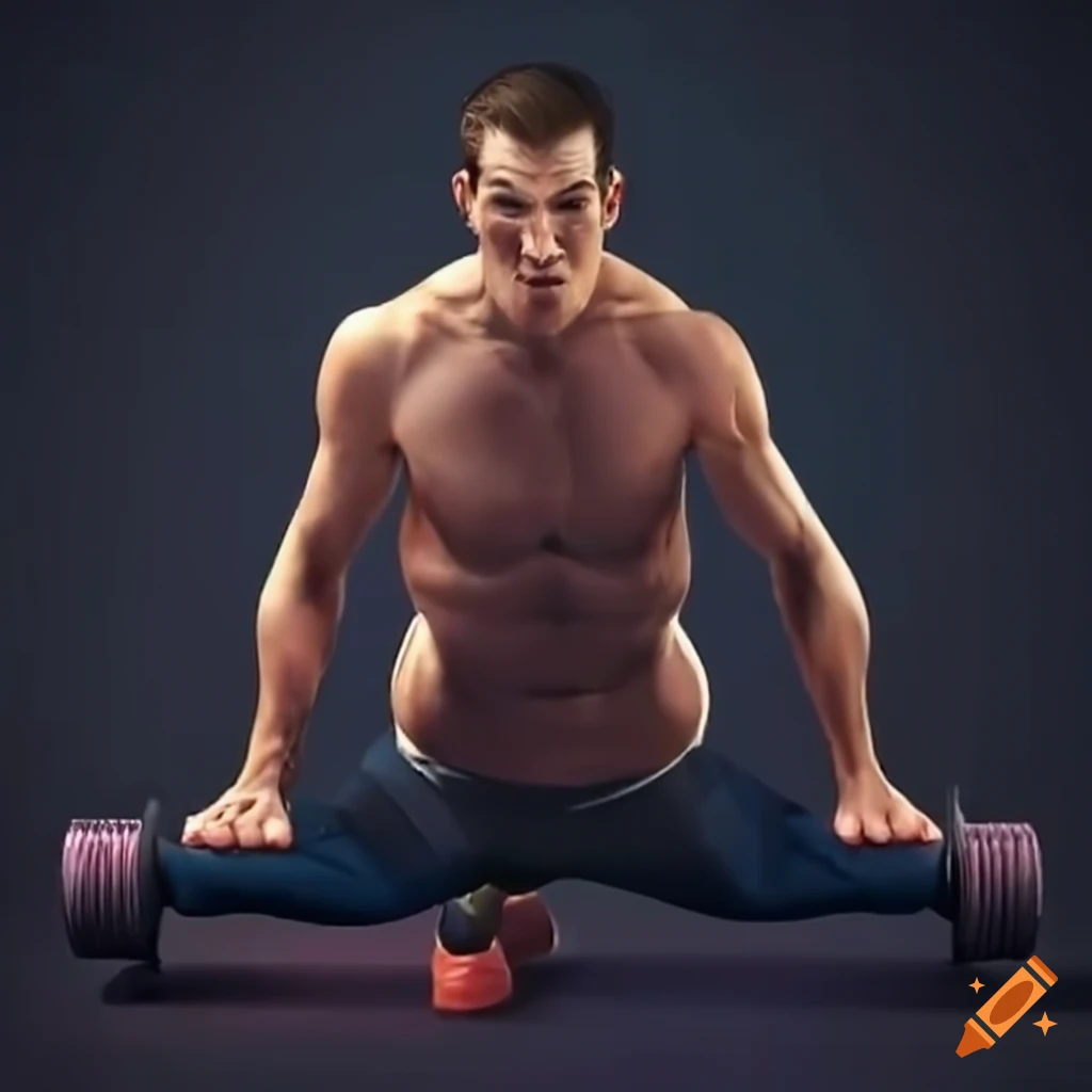 man doing chest exercise