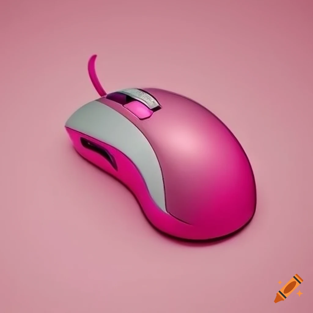 Cute pink neon mouse for pc on Craiyon