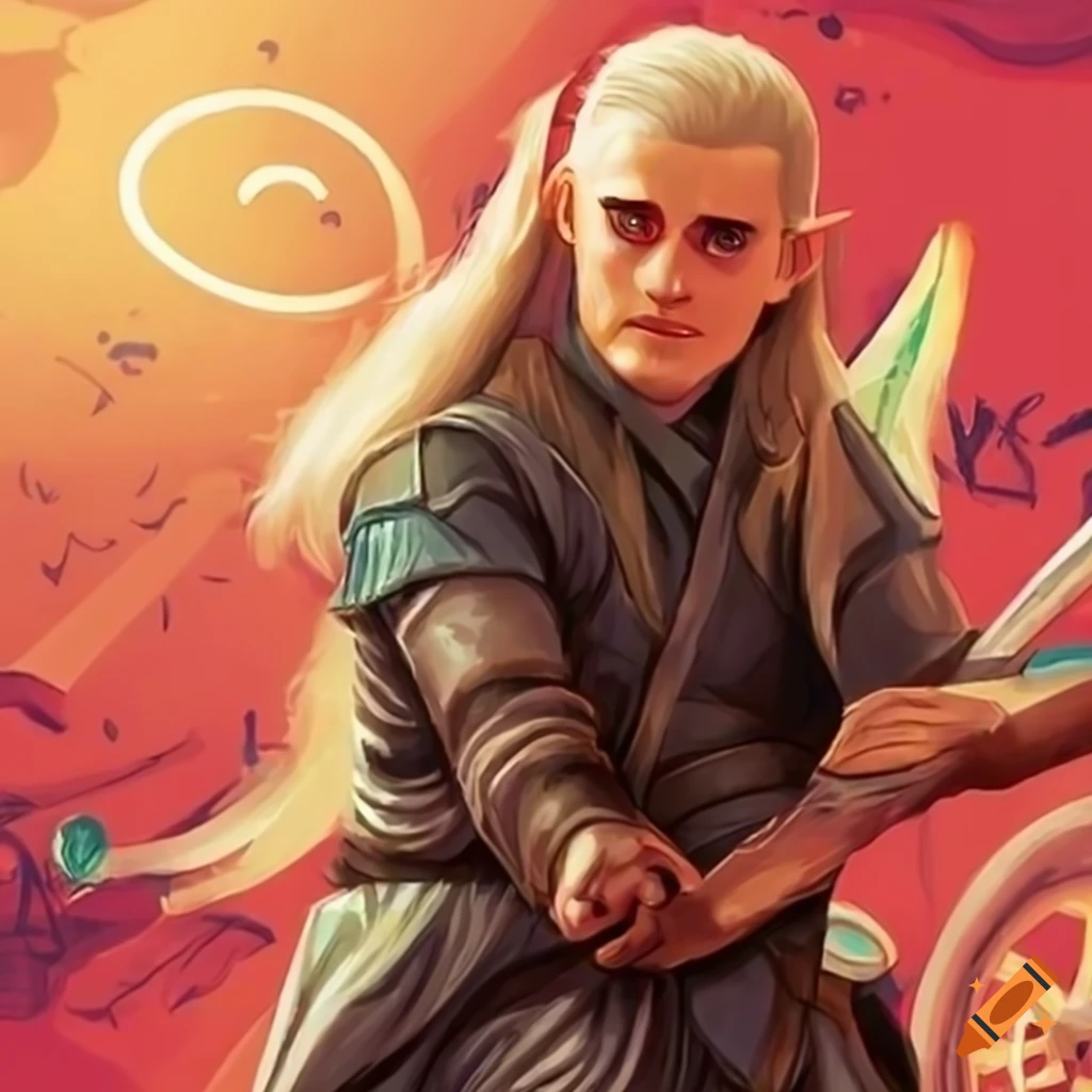 humorous image of Legolas sitting in a shopping cart