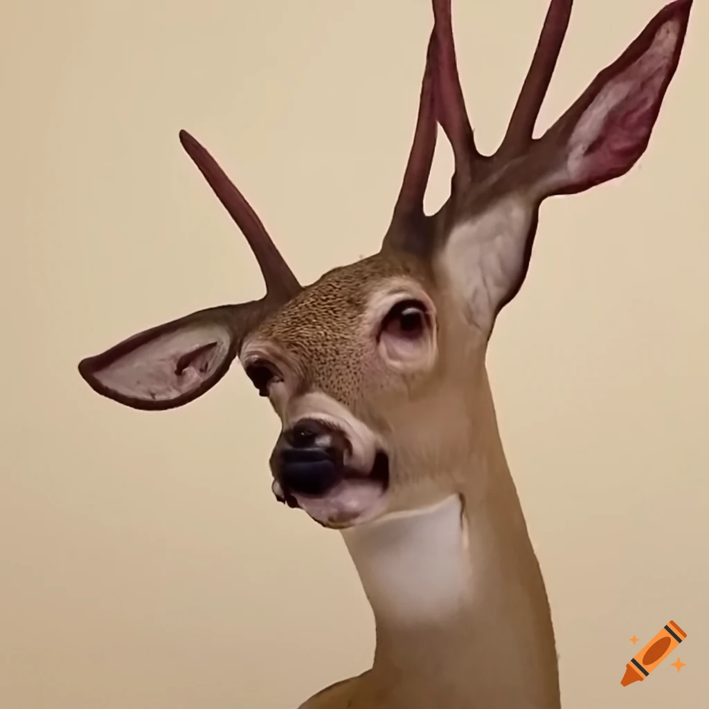 surreal deer statue